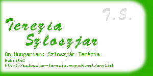 terezia szloszjar business card