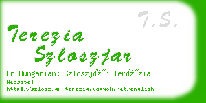 terezia szloszjar business card